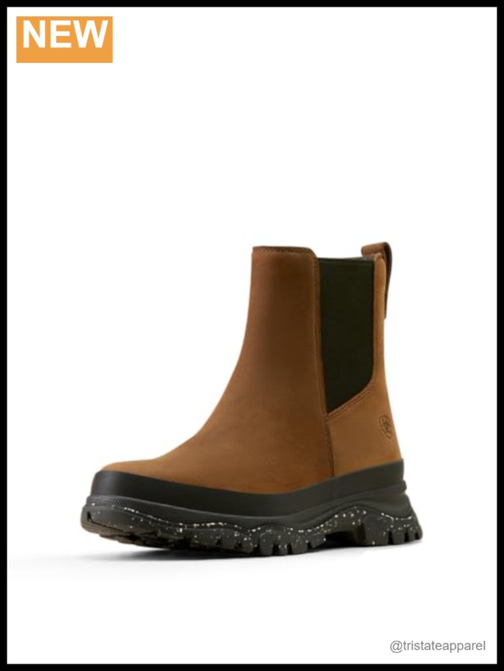 Women's Leather Chelsea Work Boots Waterproof Pull-On